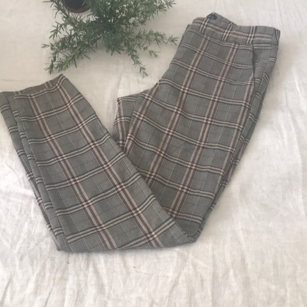 Zara women’s small brown plaid pants